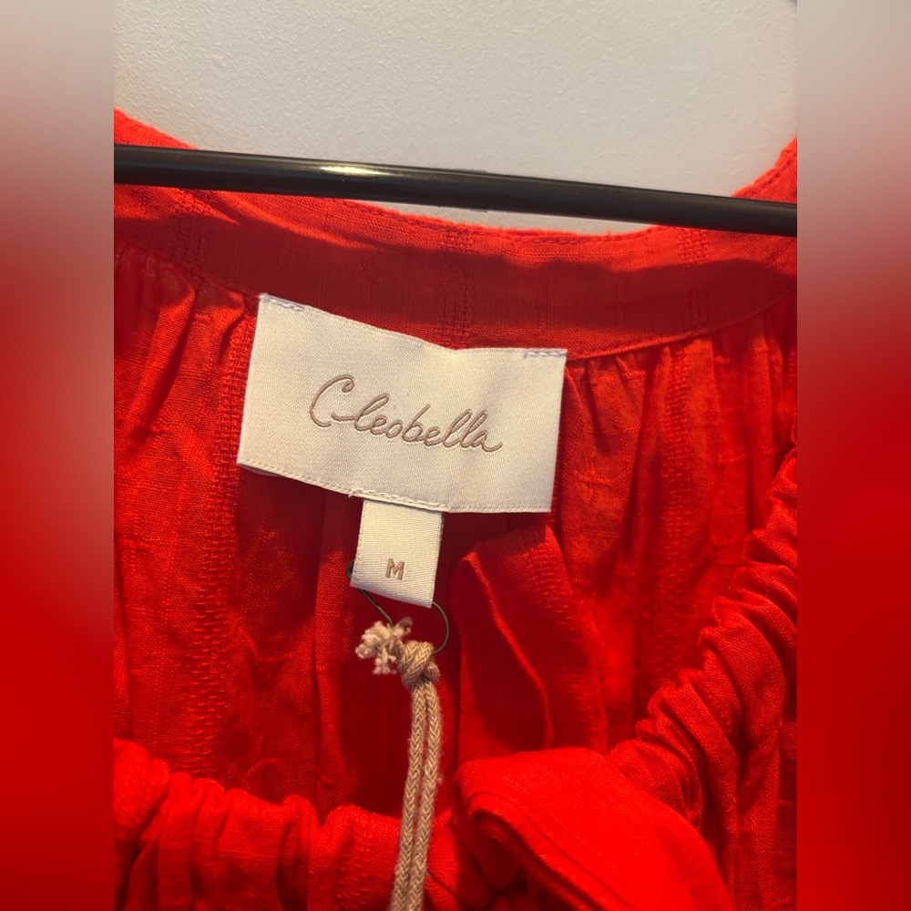 NEW CLEOBELLA emmeline mini dress in cherry Size Medium - Picture 3 of 4